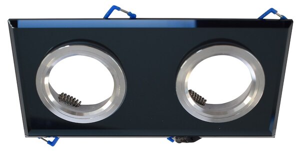 Podhľadové svietidlo Glass Square II, 1x sklenené/čierne kovové tienidlo, b