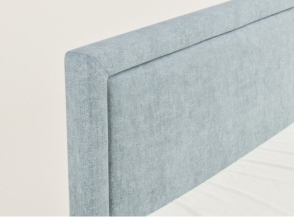 Svetlomodrá boxspring posteľ s úložným priestorom 200x200 cm Fresco – Maison de Rêve