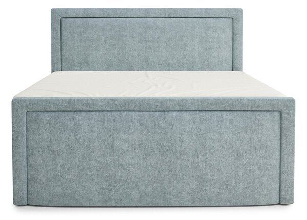 Svetlomodrá boxspring posteľ s úložným priestorom 200x200 cm Fresco – Maison de Rêve