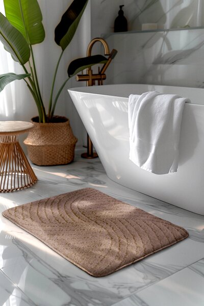 Kúpeľňová predložka hnedá Comfort, 1 set