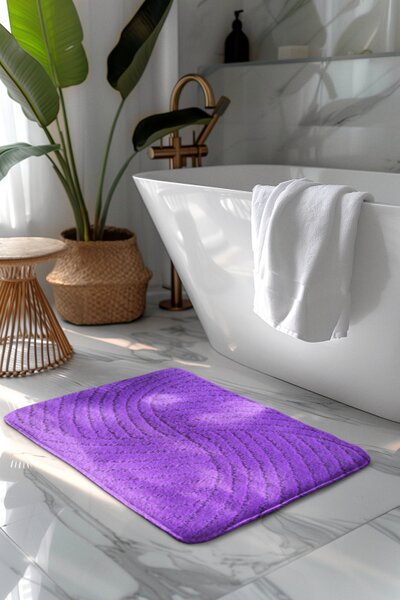 Kúpeľňová predložka fialová Comfort, 1 set