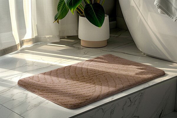 Kúpeľňová predložka hnedá Comfort, 1 set