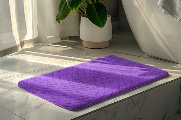 Kúpeľňová predložka fialová Comfort, 1 set