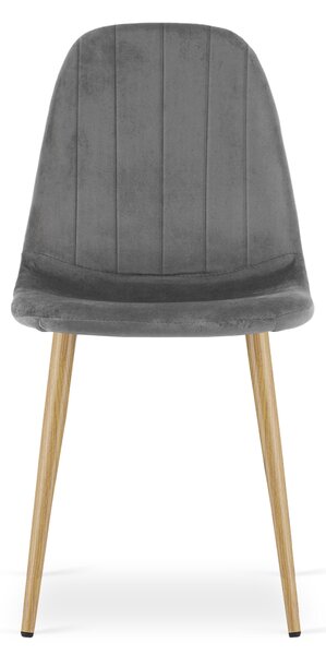 Jedálenská stolička PADVA VELVET, tmavosivá