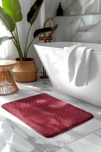 Kúpeľňová predložka vínová Comfort,2 set