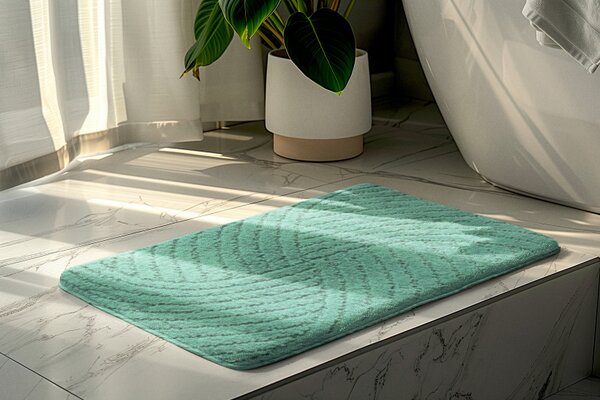 Kúpeľňová predložka tyrkysová Comfort, 1 set