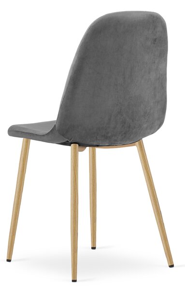 Jedálenská stolička PADVA VELVET, tmavosivá
