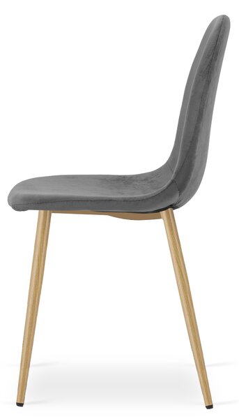 Jedálenská stolička PADVA VELVET, tmavosivá