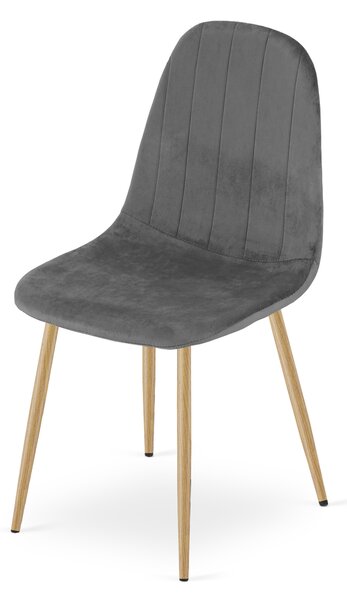 Jedálenská stolička PADVA VELVET, tmavosivá