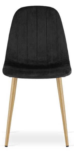 Jedálenská stolička PADVA VELVET, čierna