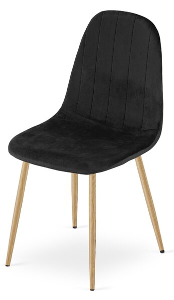 Jedálenská stolička PADVA VELVET, čierna