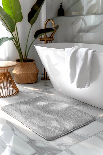 Kúpeľňová predložka CTN svetlá šedá Comfort, 2 set