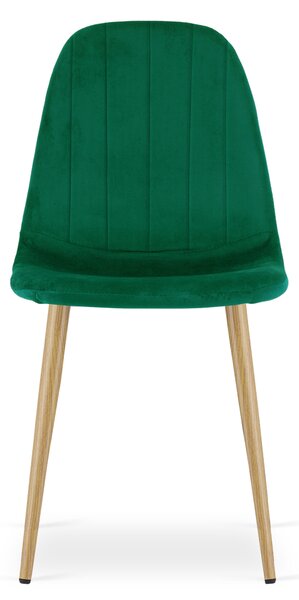 Jedálenská stolička PADVA VELVET, zelená