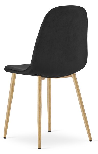Jedálenská stolička PADVA VELVET, čierna