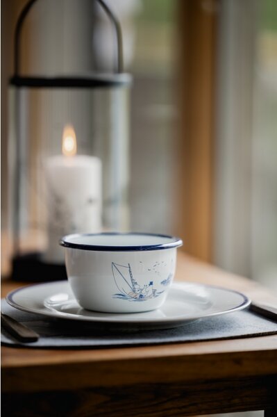 Muurla Miska Moomin Sailors 0,6l, smalt / bielo-modrá