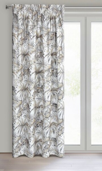 Dekorstudio Zamatový záves RODOS s riasiacou páskou 140x270 cm - biely