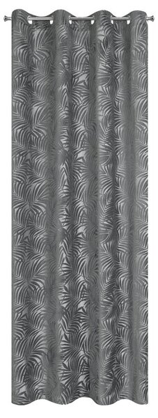 Dekorstudio Záves LIVIA na dekoračných krúžkoch 140x250 cm - oceľovosivý