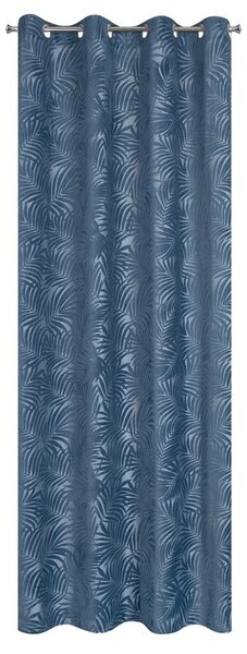 Dekorstudio Záves LIVIA na dekoračných krúžkoch 140x250 cm - tmavomodrý