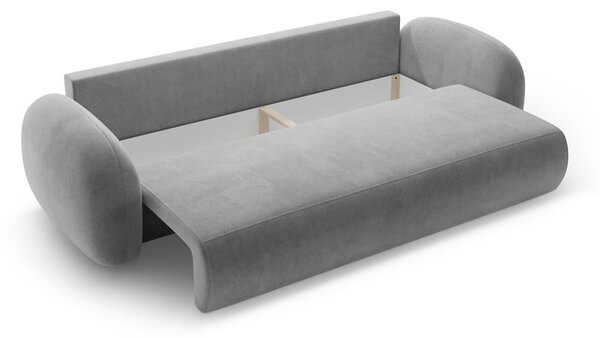 Tmavosivá zamatová rozkladacia/s úložným priestorom pohovka 262 cm Tonale – Cosmopolitan Design
