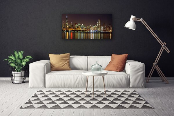 Obraz na plátne Mesto domy 100x50 cm