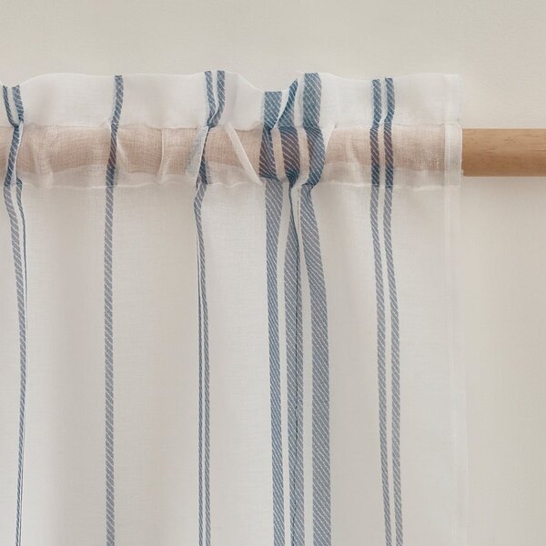 Biela voálová záclona 140x229 cm Harbour Stripe – Catherine Lansfield