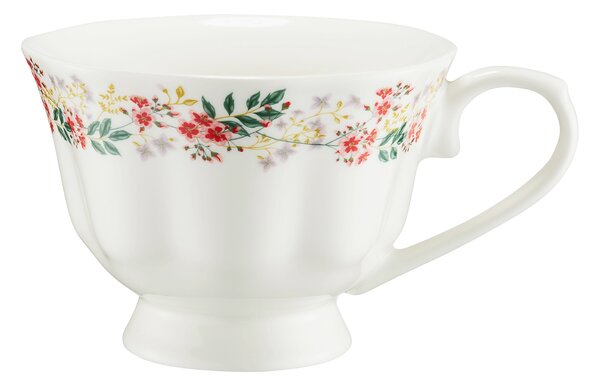 Porcelánový hrnček Rosalia 380 ml – hrnček s kvetinovým dekorom