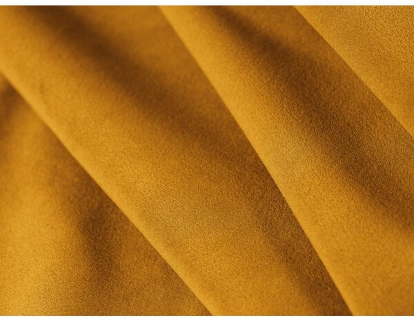 Zamatová rohová pohovka v horčicovej farbe (pravý roh/do "U") Vanda – Mazzini Sofas