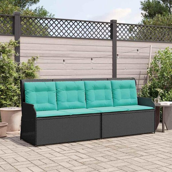 Maison Exclusive - Záhradná lavička Čierna Poly-rattan