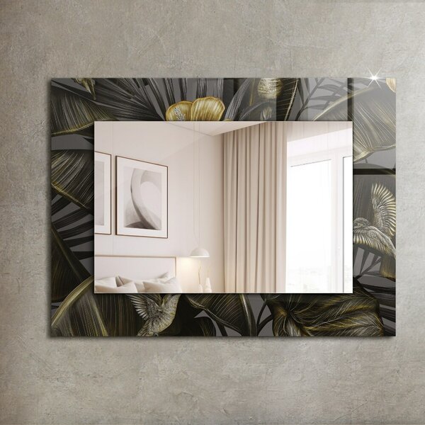 Zrkadlomat.sk Dekoračné zrkadlo na stenu Dekoračné zrkadlo na stenu Kvety a kolibríky lpp-00053999