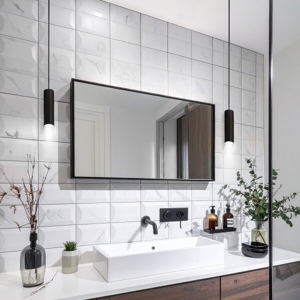Brilagi - Kúpeľňový luster na lanku SELE AQUA 1xGU10/30W/230V IP44 čierna
