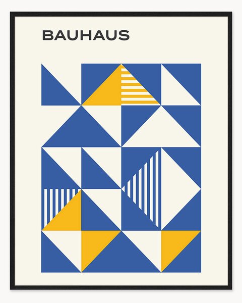 Nástenná dekorácia v ráme Bauhaus Blue Poster
