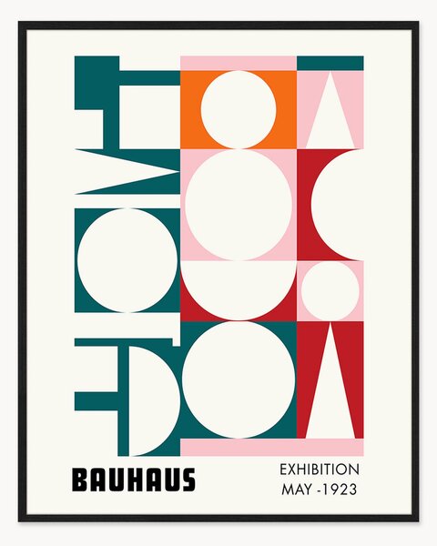 Nástenná dekorácia v ráme Bauhaus Exhibition May 1923