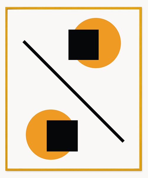 Nástenná dekorácia v ráme Abstract Geometric