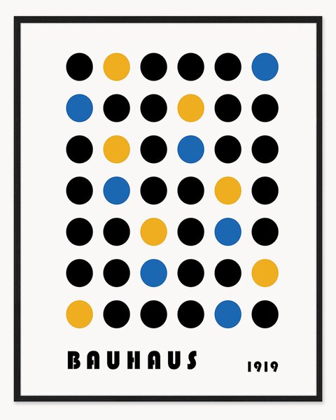 Nástenná dekorácia v ráme Bauhaus Abstract Dots