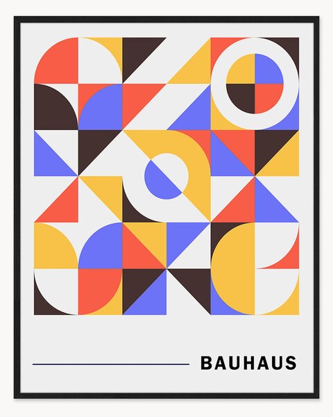 Nástenná dekorácia v ráme Retro Moderns Bauhaus Poster