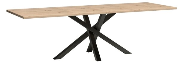 Rozkladací jedálenský stôl Koli 160/260 - dub artisan / čierna