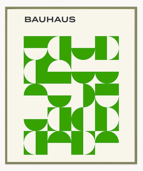 Nástenná dekorácia v ráme Bauhaus Green Poster