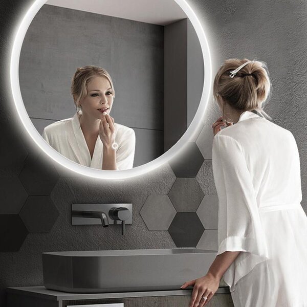 Rea Zrkadlo ⌀60 cm s regulovateľným LED osvetlením HOM-02837