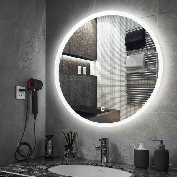 Rea Zrkadlo ⌀60 cm s regulovateľným LED osvetlením HOM-02837