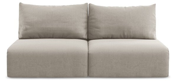 Taupe zamatová rozkladacia/s úložným priestorom pohovka 216 cm Kalena – Makamii