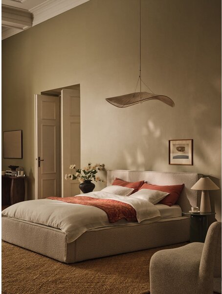 Krémovobiele čalúnené čelo postele 249x100 cm Olivia – Micadoni