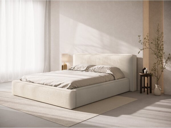 Krémovobiele čalúnené čelo postele 249x100 cm Olivia – Micadoni