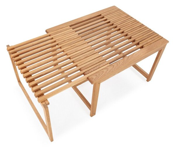 Konferenčný stolík z dubového dreva v prírodnej farbe 60x70 cm Unai – MOME