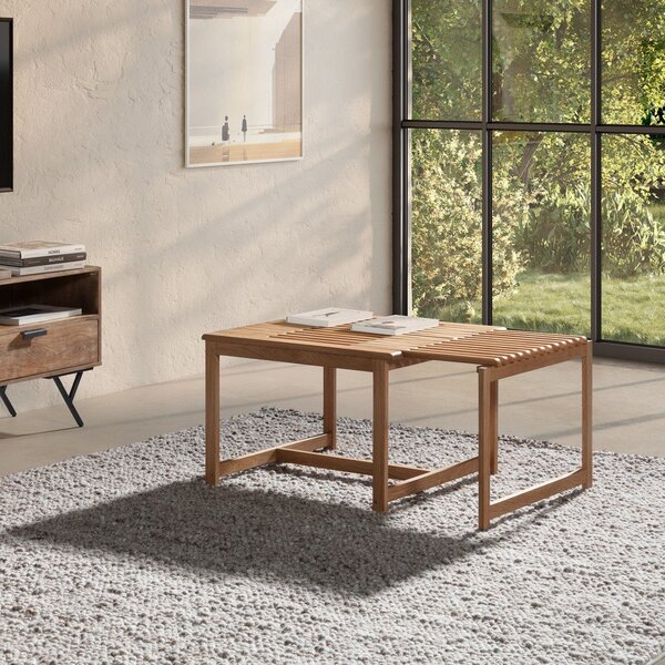 Konferenčný stolík z dubového dreva v prírodnej farbe 60x70 cm Unai – MOME