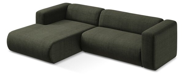 Zelená rohová pohovka (ľavý roh/s leňoškou) Ekahi – Makamii