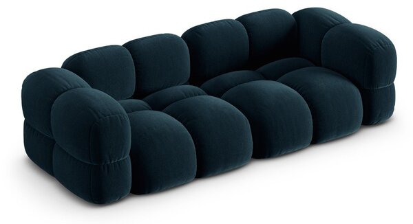 Tmavomodrá zamatová pohovka 250 cm Loretto – Cosmopolitan Design