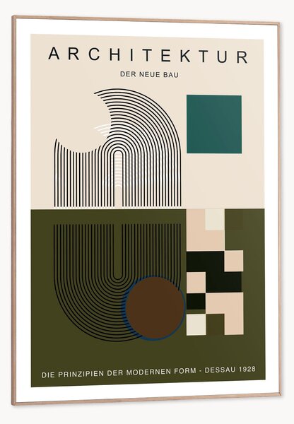 Nástenná dekorácia v ráme Geometric Harmony the Modern Form