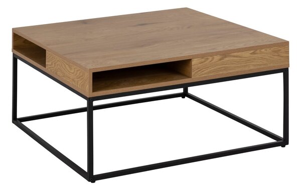 Konferenčný stolík s doskou v dubovom dekore v tmavoprírodnej farbe 80x80 cm Willford – Actona