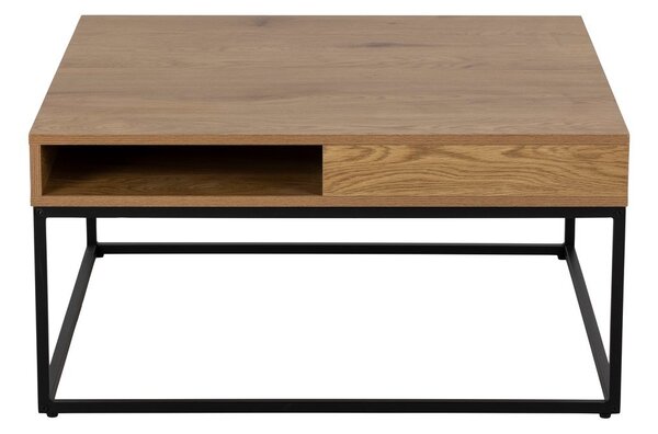 Konferenčný stolík s doskou v dubovom dekore v tmavoprírodnej farbe 80x80 cm Willford – Actona