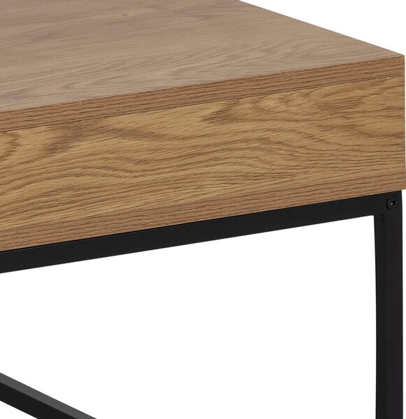 Konferenčný stolík s doskou v dubovom dekore v tmavoprírodnej farbe 80x80 cm Willford – Actona